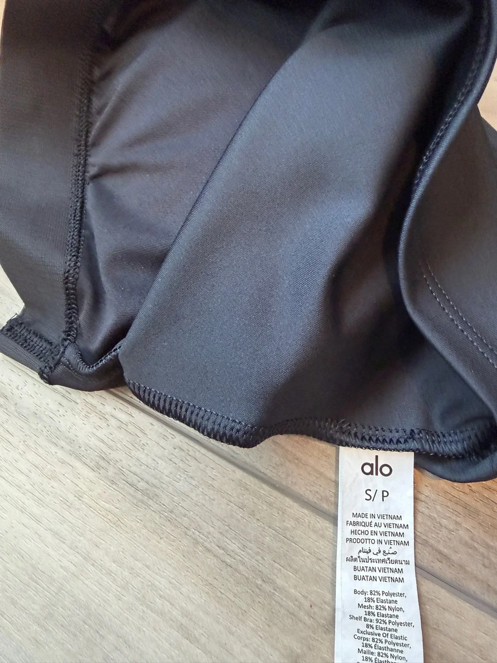 ALO Yoga Black Double-Strap Crop Tank